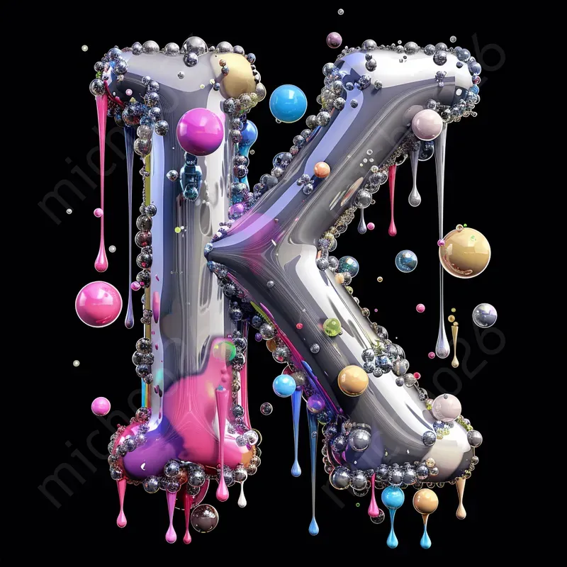 Dripping Paint Effect Color Letters