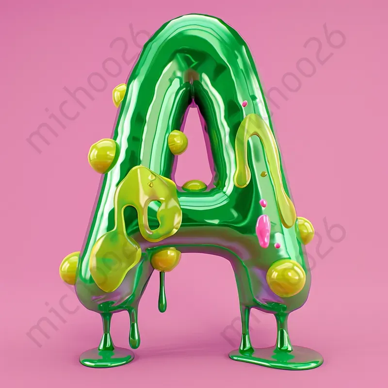 Dripping Paint Effect Color Letters