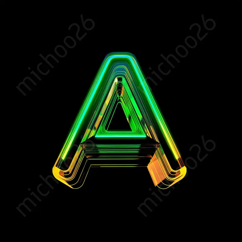 Neon Lights Color Letters Or Numbers