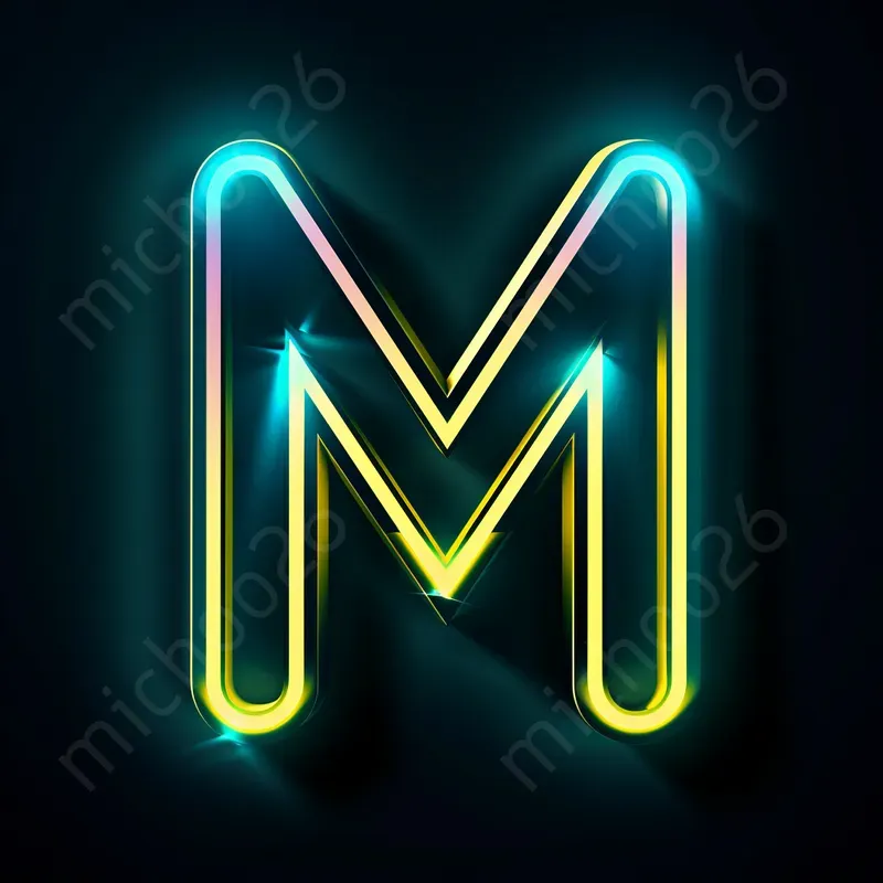 Neon Lights Color Letters Or Numbers