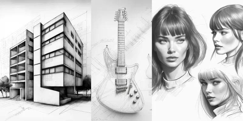 Precise Sketches On White Paper generated by undefined