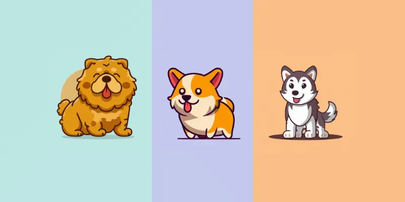 Cute Dog Illustrations generated by undefined
