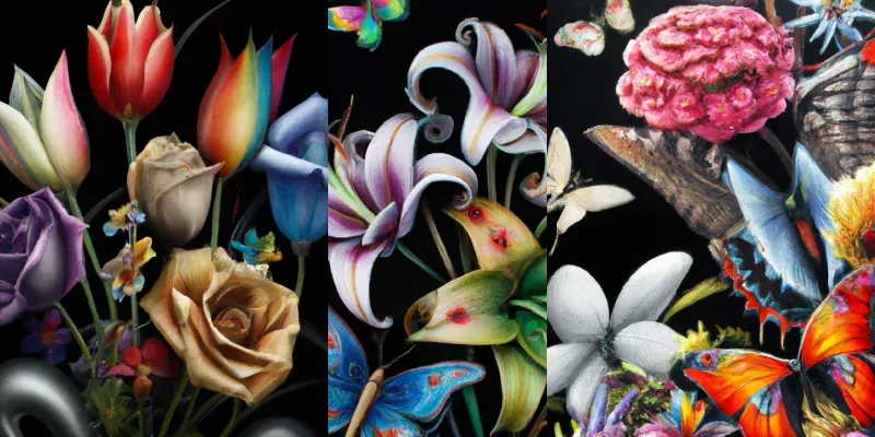 Beautiful Paintings Of Flowers generated by undefined