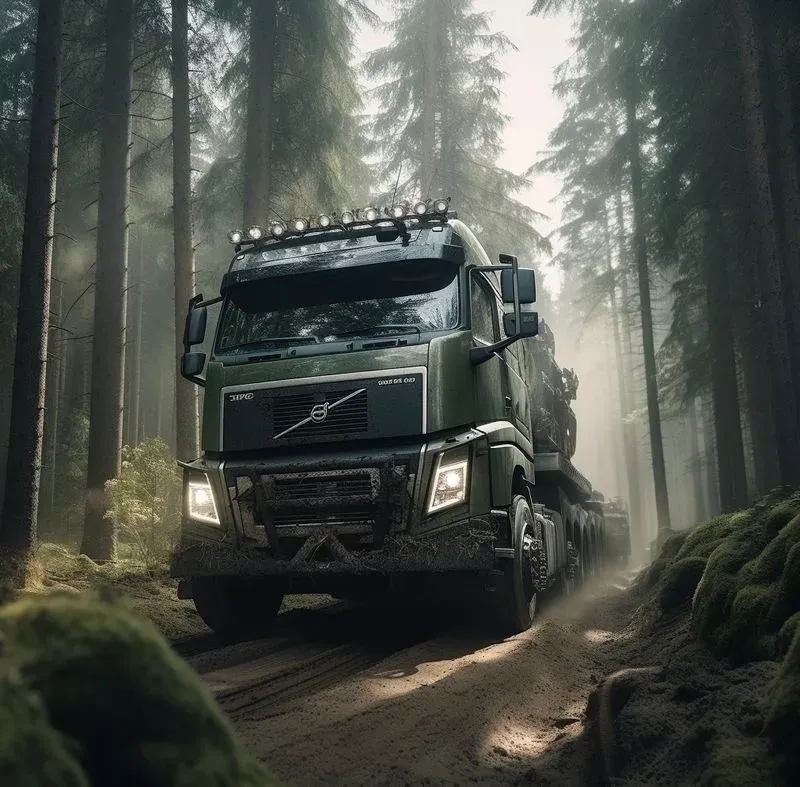 Trucks In Different Places And Paintings