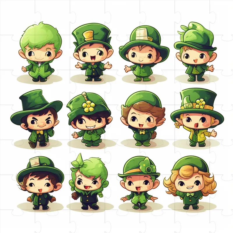 Cute Little Character Icons Vectors