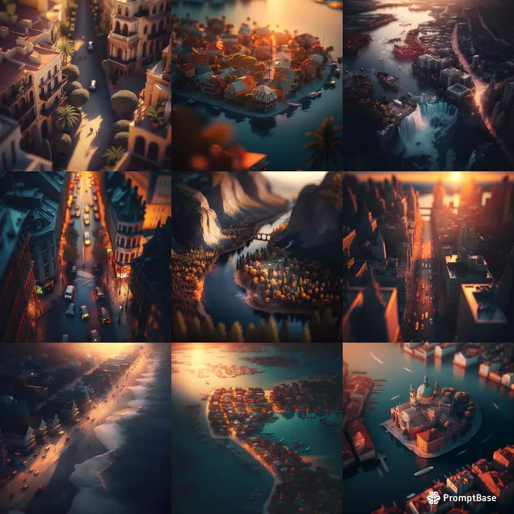 Drone Shot Views Nature Cities