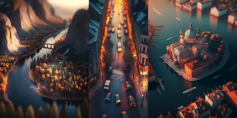 Drone Shot Views Nature Cities generated by undefined