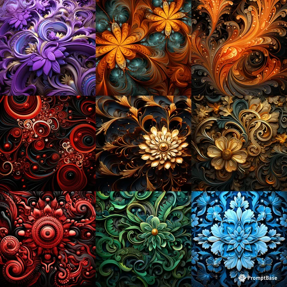 Fractal Intricate Design Backgrounds