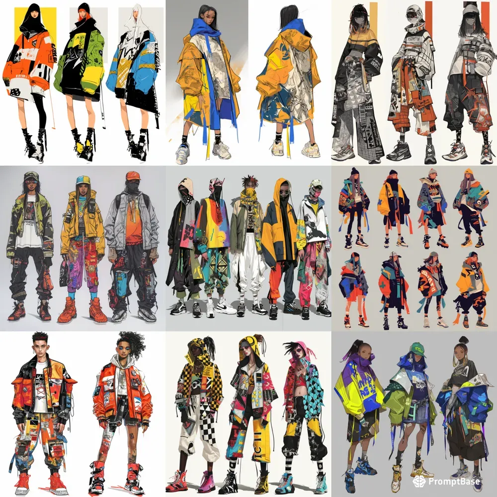 Streetwear Fashion Designs Midjourney Prompt