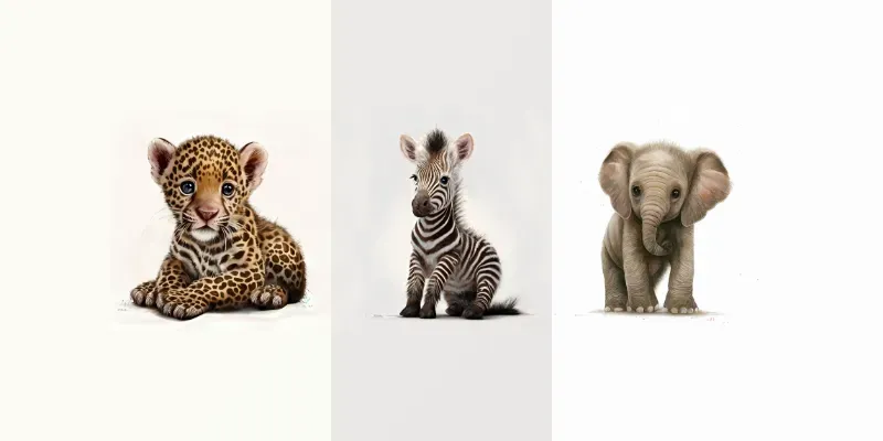 Adorable Baby Animals generated by undefined