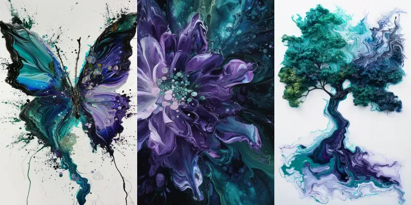 Acrylic Pouring Artworks generated by undefined
