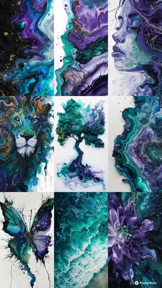 Acrylic Pouring Artworks