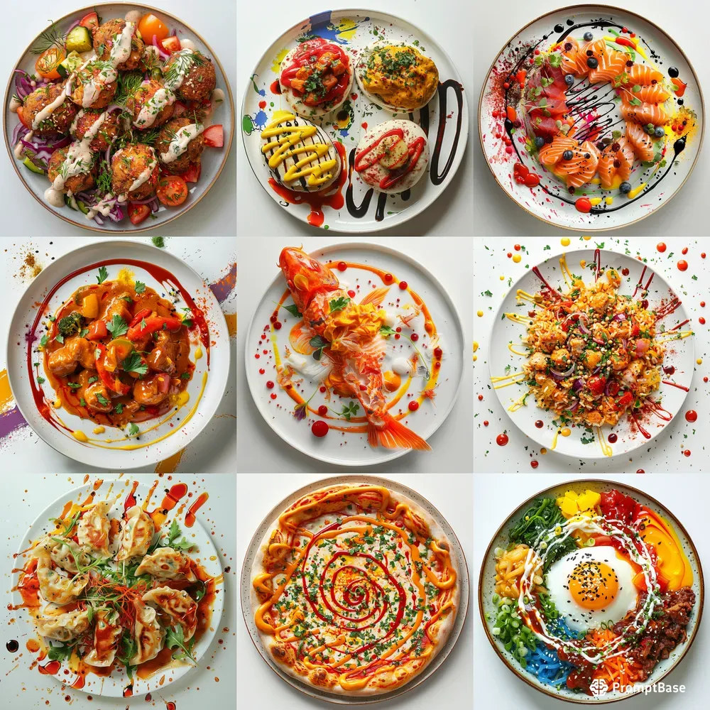 Chaotic And Creative Looking Meals