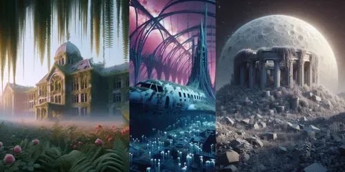 Mysterious Abandoned Places generated by dalle