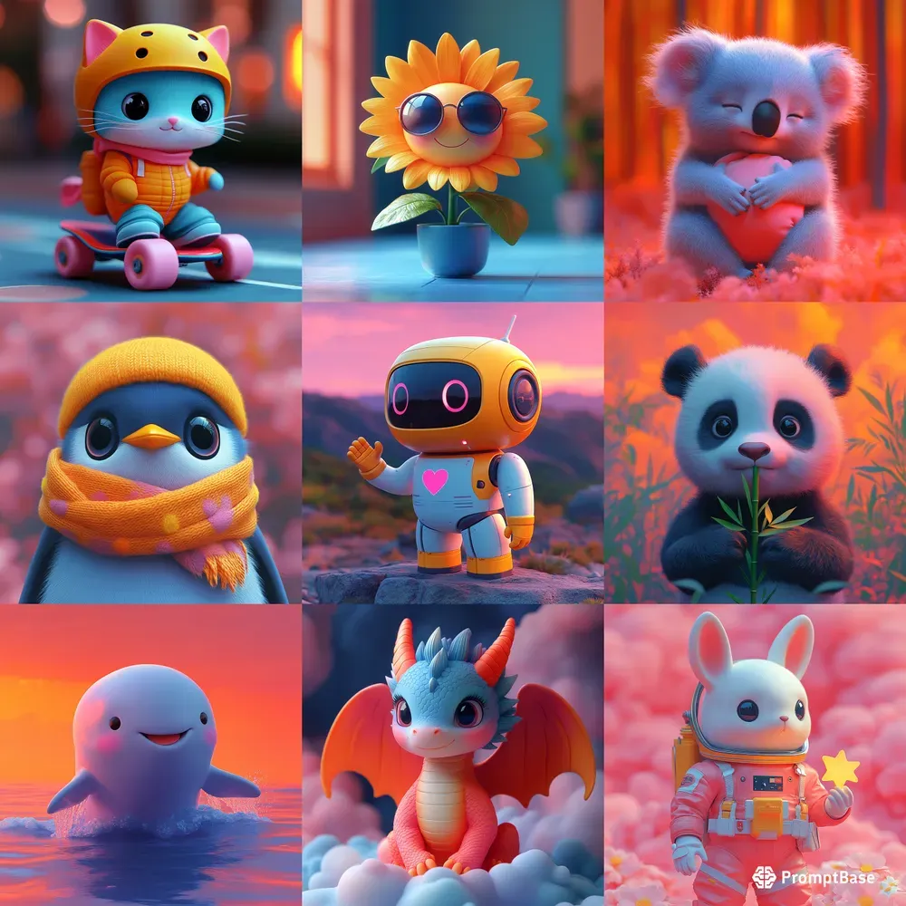 Playful Toylike 3D Renders