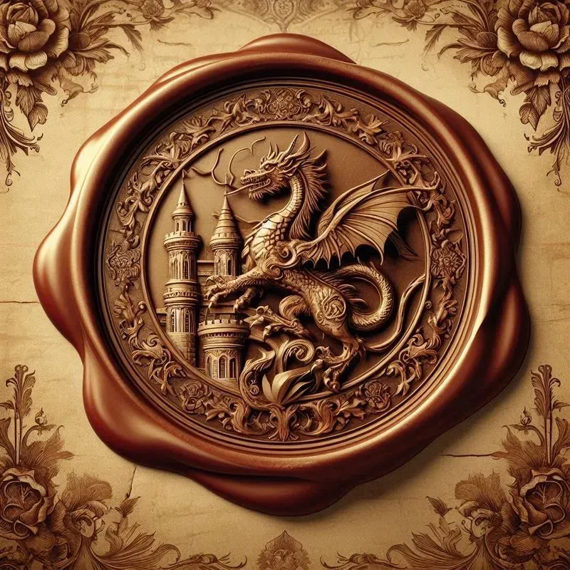 Royal Wax Seals With Majestic Symbols