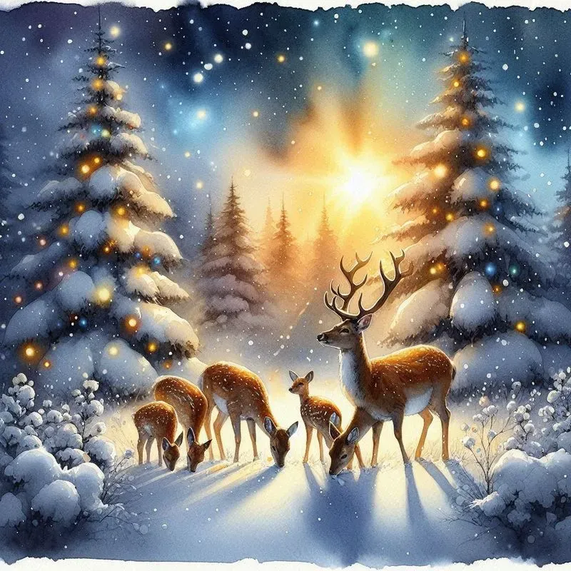 Cozy Watercolor Christmas Scenes