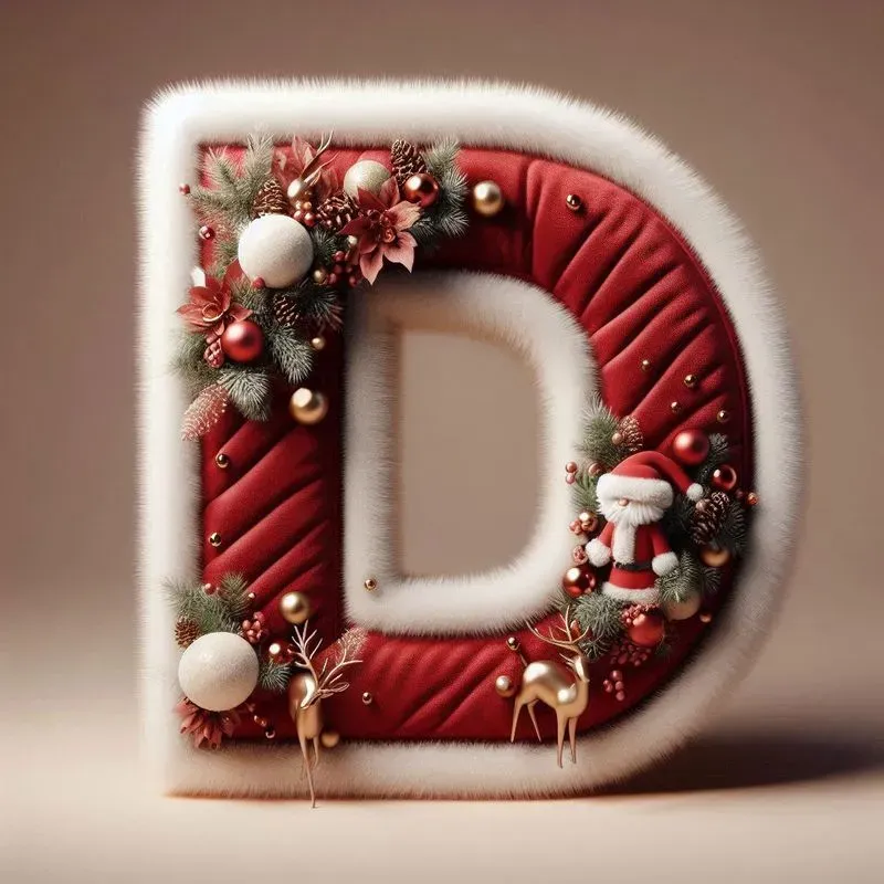 Festive 3D Christmas Alphabets