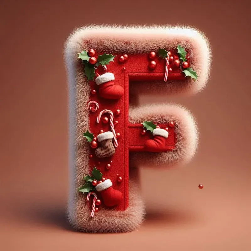 Festive 3D Christmas Alphabets