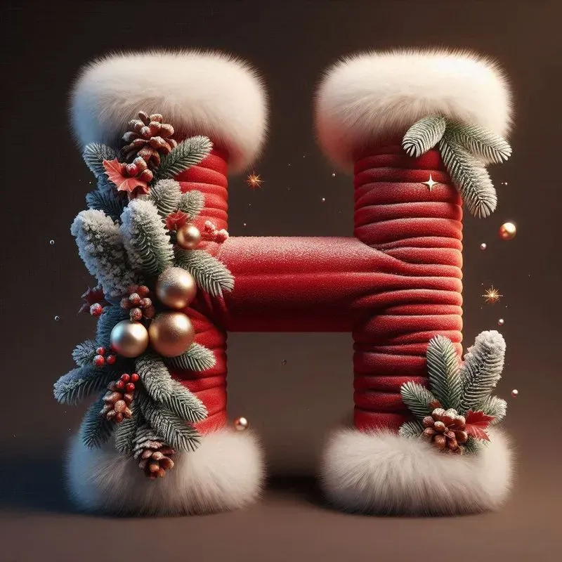 Festive 3D Christmas Alphabets