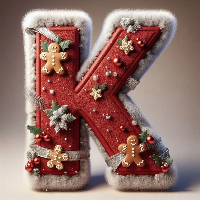 Festive 3D Christmas Alphabets