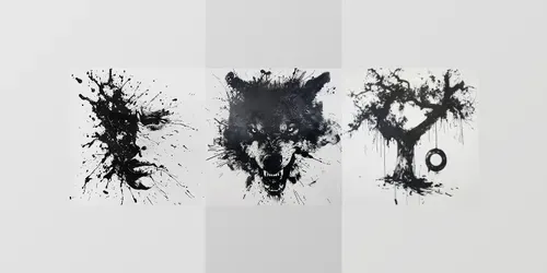 Ink Splat Art generated by midjourney