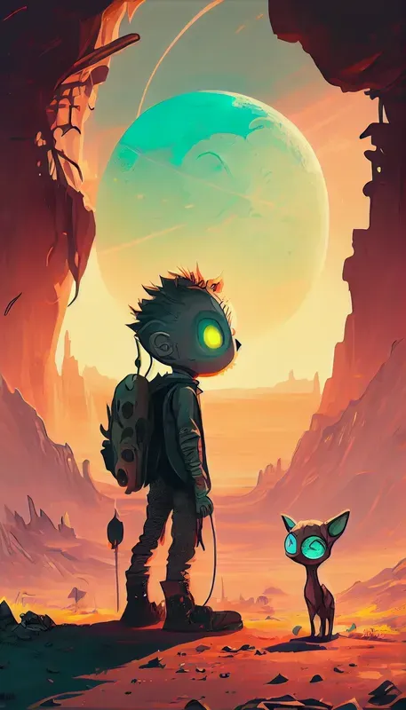 Cartoon Dynamic Aesthetic Digital Art