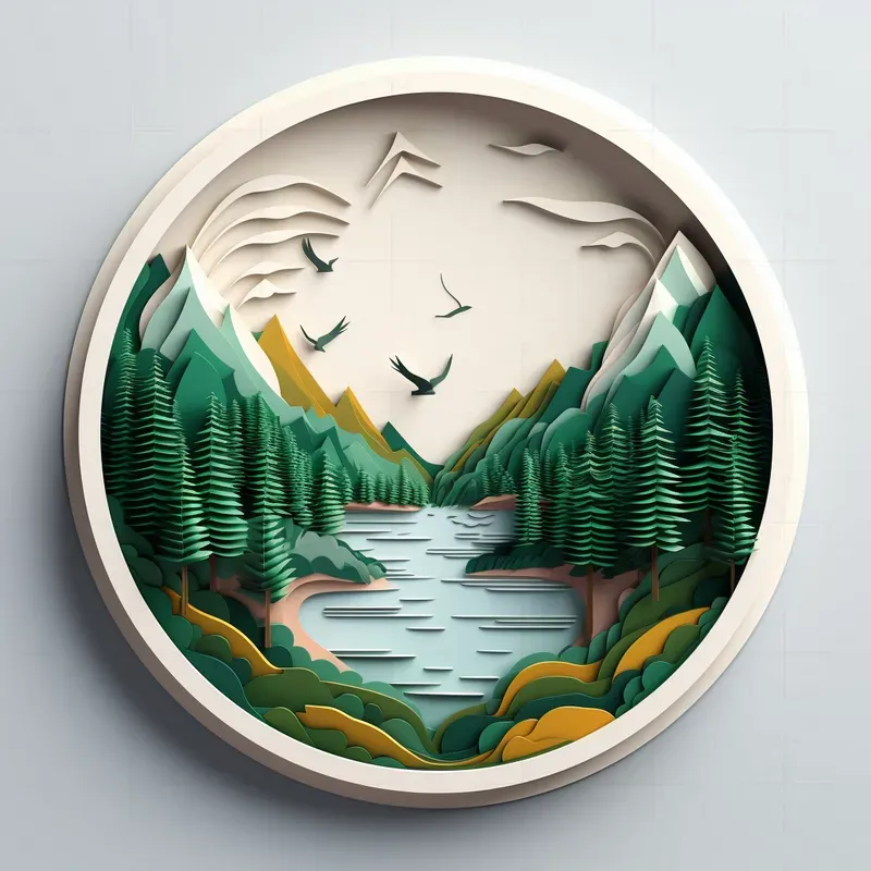 Artistic Circle Papercut Decos