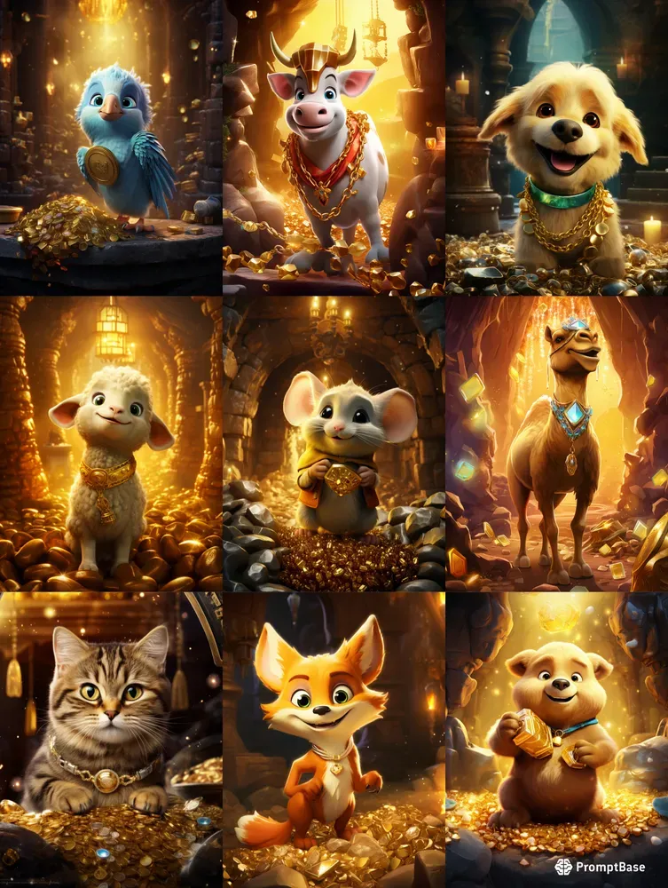 Golden Gleam Animals