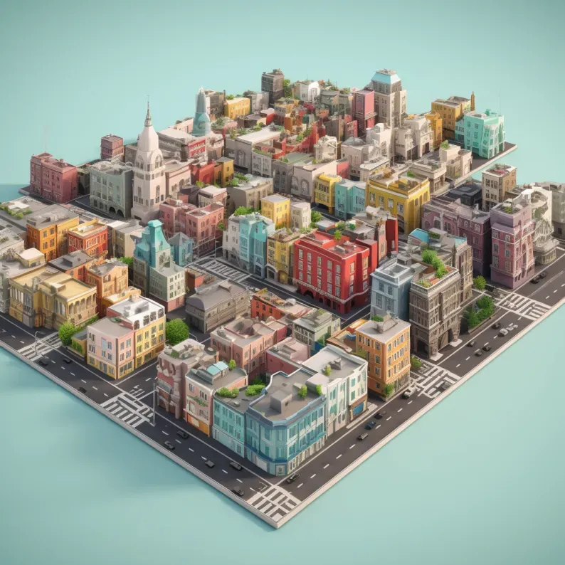 Stunning 3D Isometric Buildings
