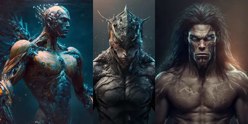 Futuristic Humanoid Avatars generated by undefined