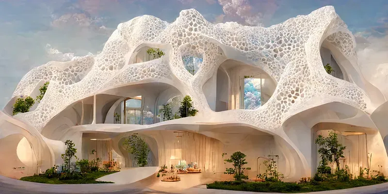 Solar Punk Architectural Villa generated by undefined