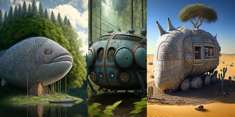 Surrealist Landscapes And Creatures generated by undefined