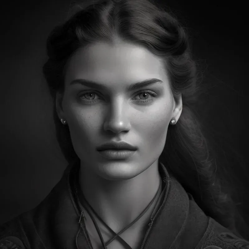 Bw Portraits Of Traditional Women