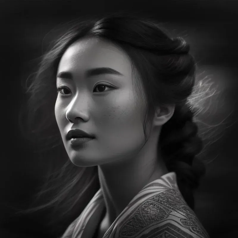 Bw Portraits Of Traditional Women