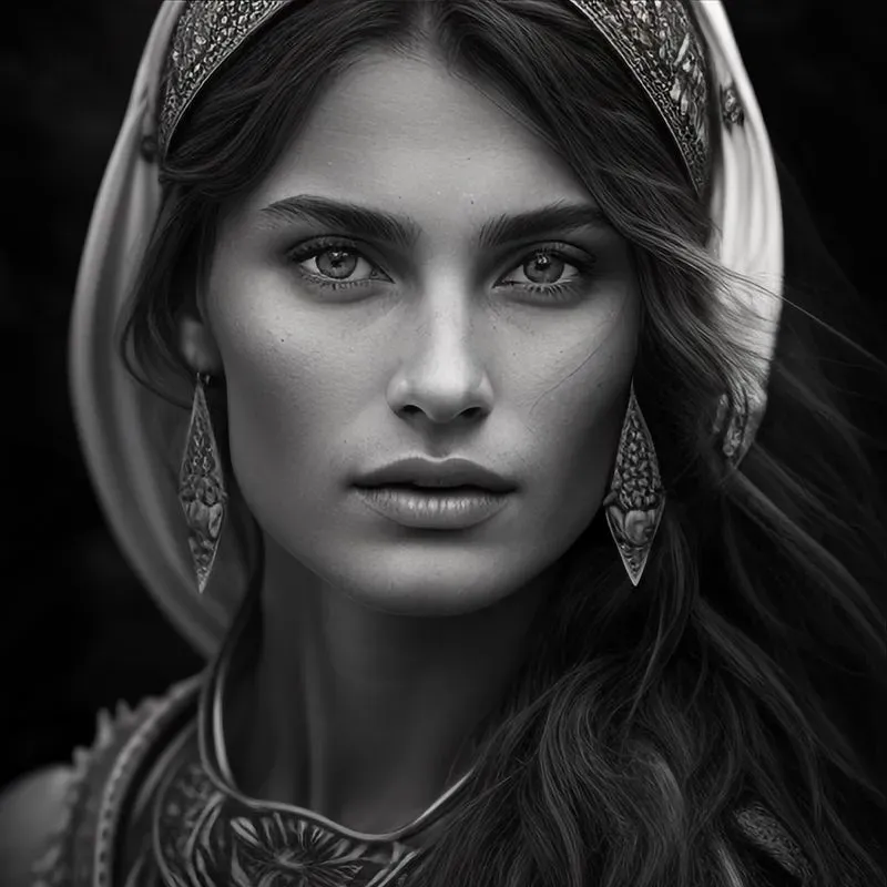 Bw Portraits Of Traditional Women