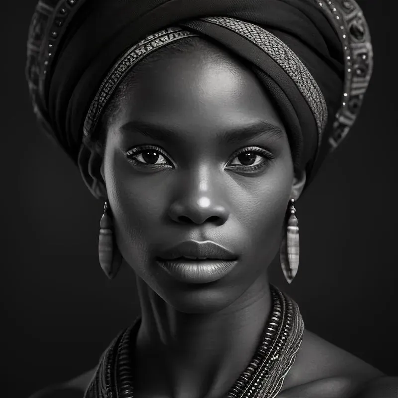 Bw Portraits Of Traditional Women