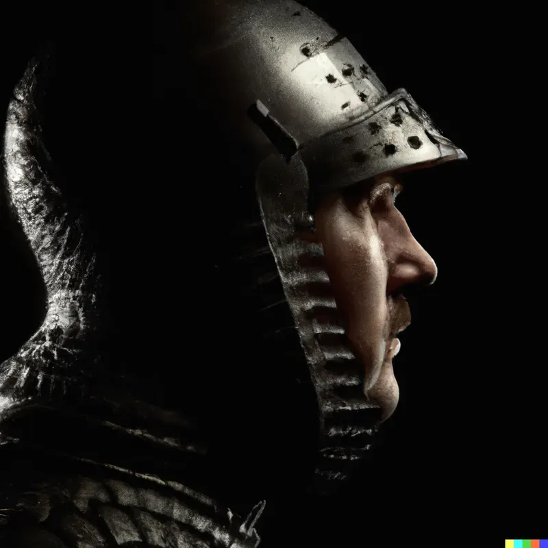 Decorated Helmets Profile Photographs