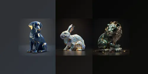 Ceramic Animals generated by midjourney