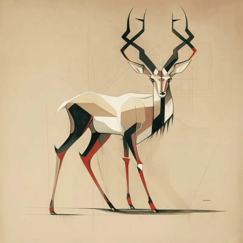 Abstract Animal Drawings