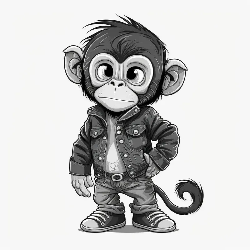 Cartoon Animals Black And Whites