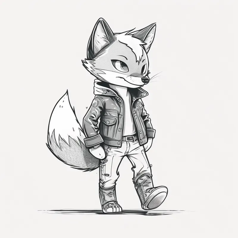 Cartoon Animals Black And Whites