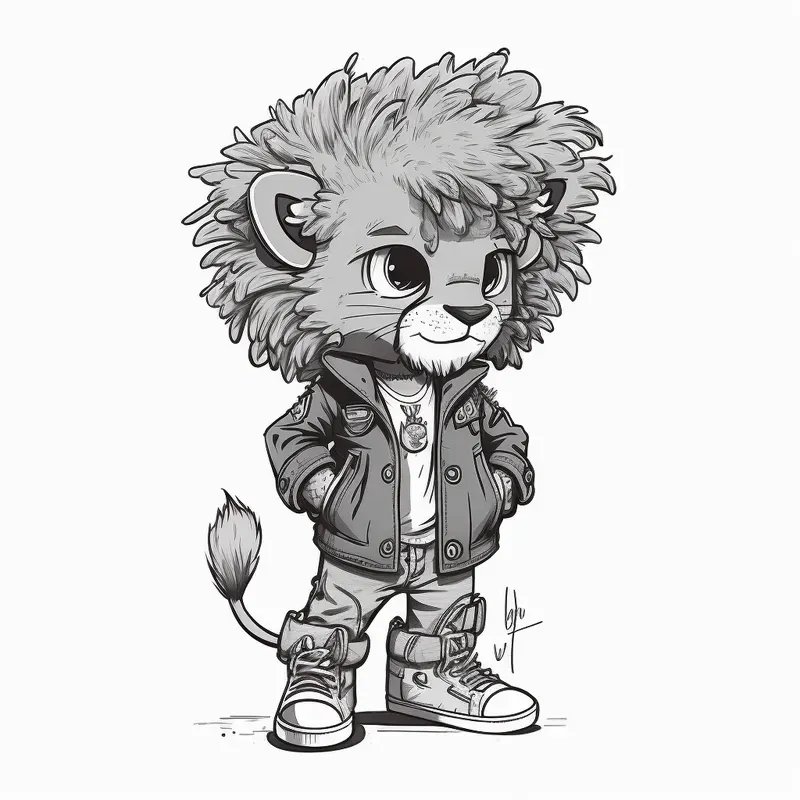 Cartoon Animals Black And Whites