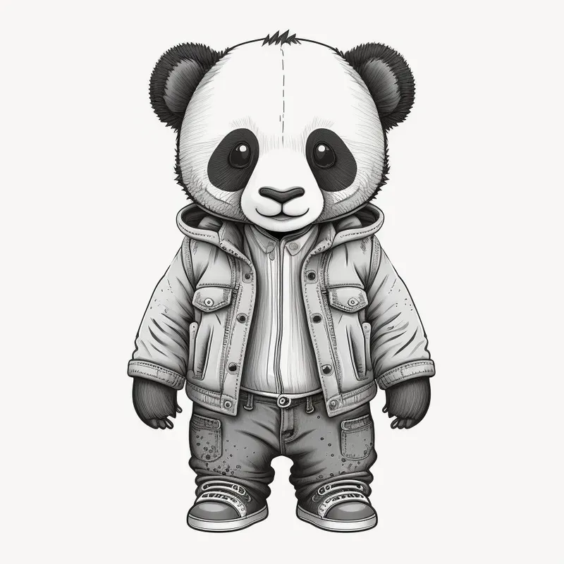 Cartoon Animals Black And Whites