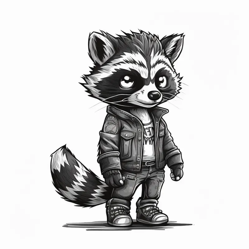 Cartoon Animals Black And Whites