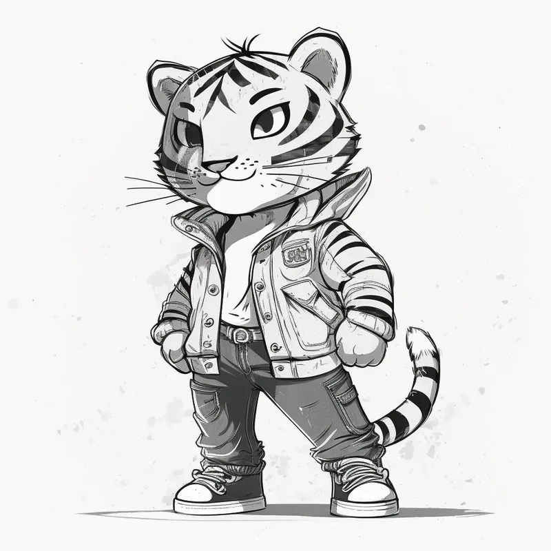 Cartoon Animals Black And Whites
