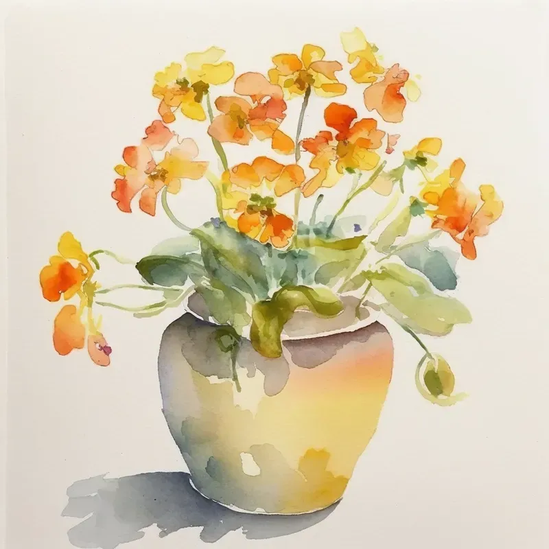 Botanical Watercolor Drawings