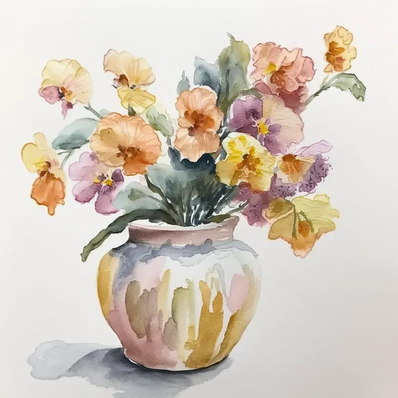 Botanical Watercolor Drawings