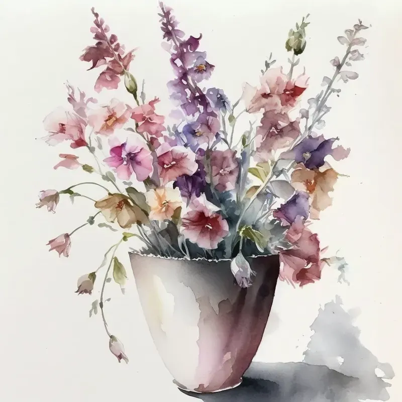 Botanical Watercolor Drawings