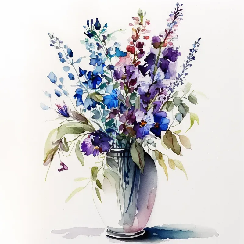 Botanical Watercolor Drawings
